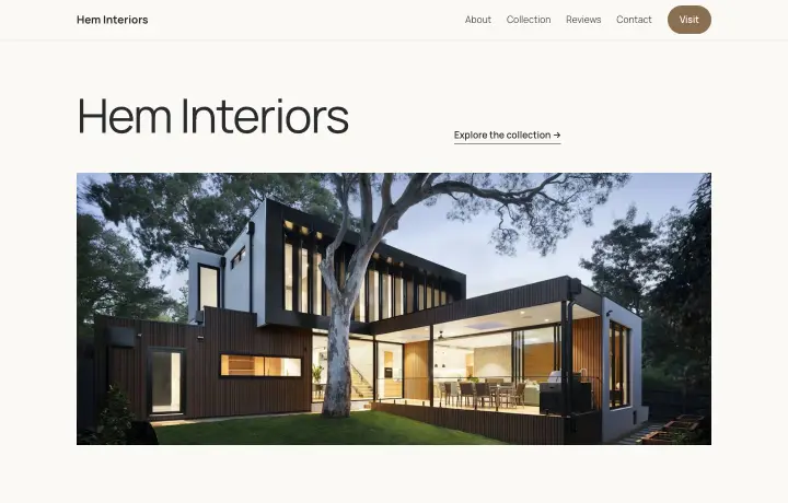 Interior & furniture website template, Scandinavian style