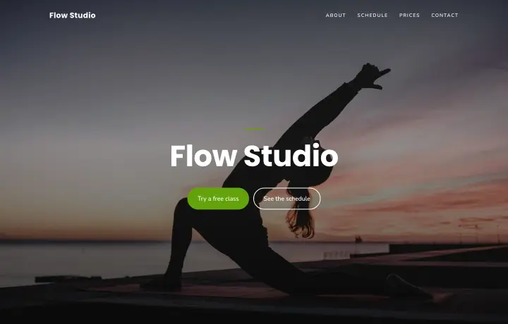 Yoga & fitness website template, Serene style
